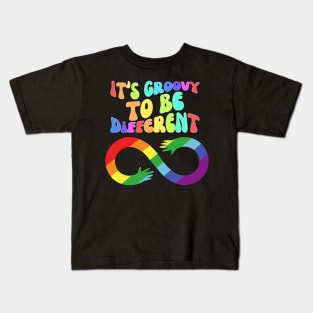 It's Groovy To Be Different Affinity Symbol With Hands Kids T-Shirt